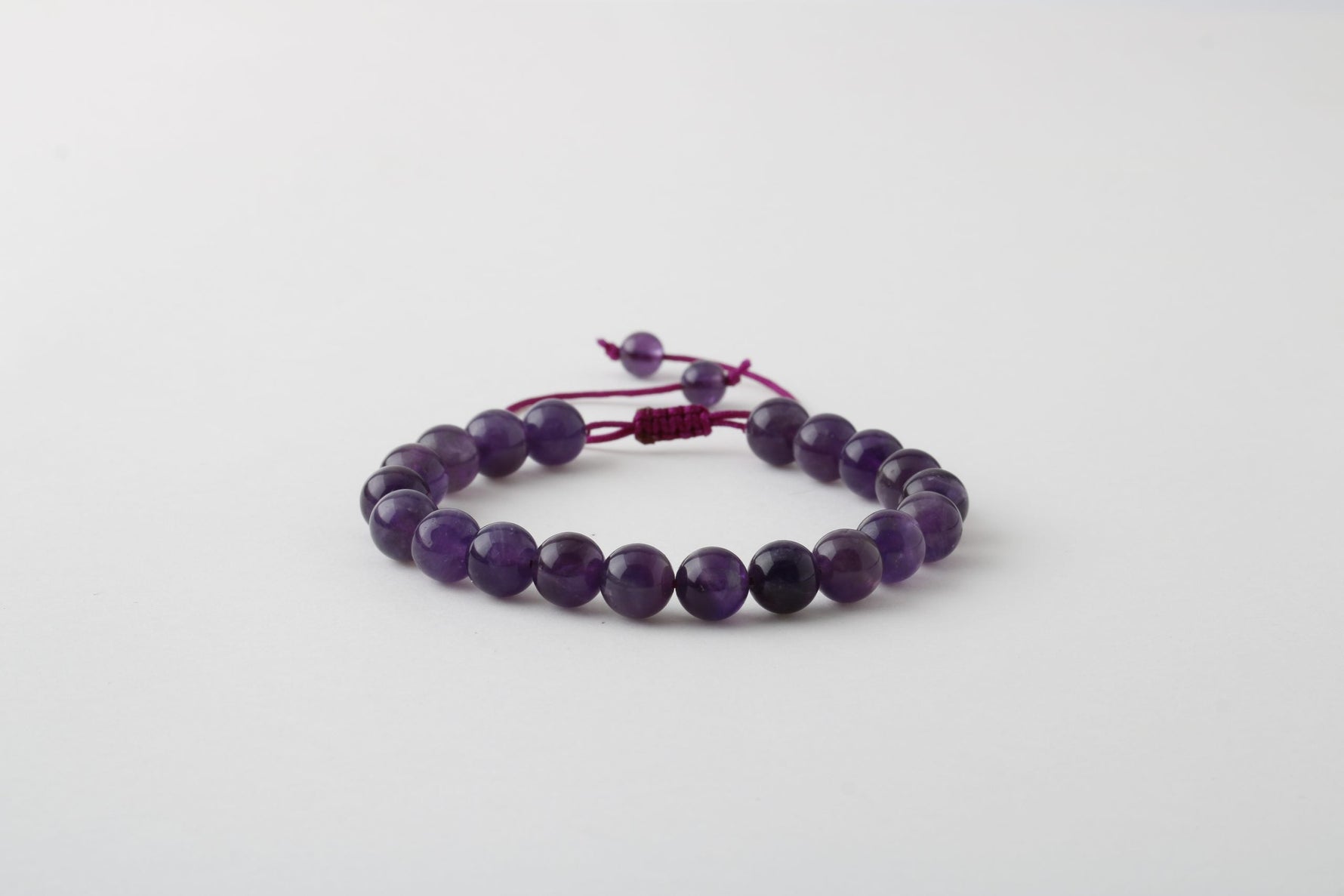 Ametist 8mm Merdiven Kapama Doğal Taş Bileklik