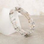 Rutilli Kuvars Doğal Taş Kare Kesim Geniş Kesim Bileklik