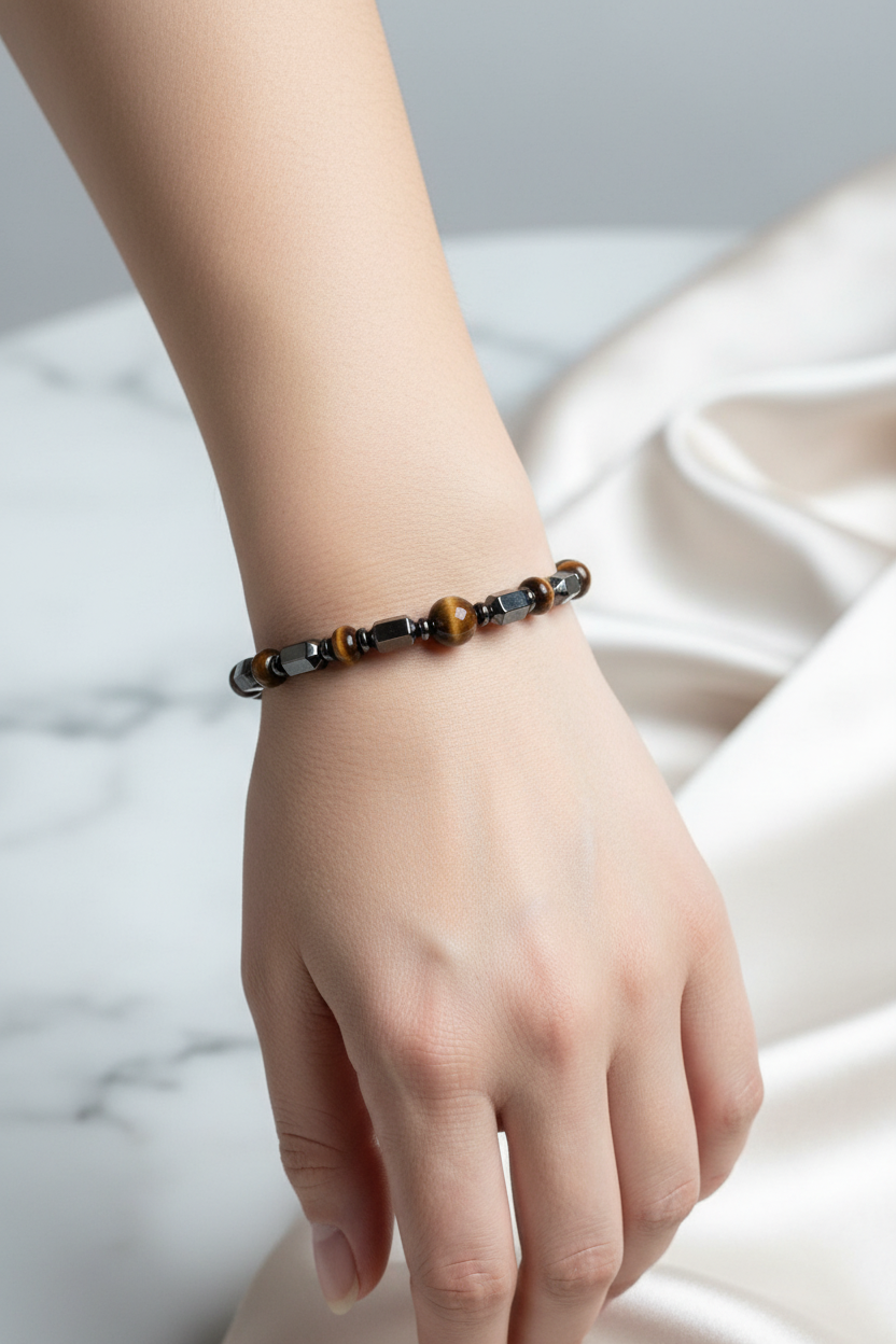 Kaplan Gözü Hematit Doğal Taş Bileklik