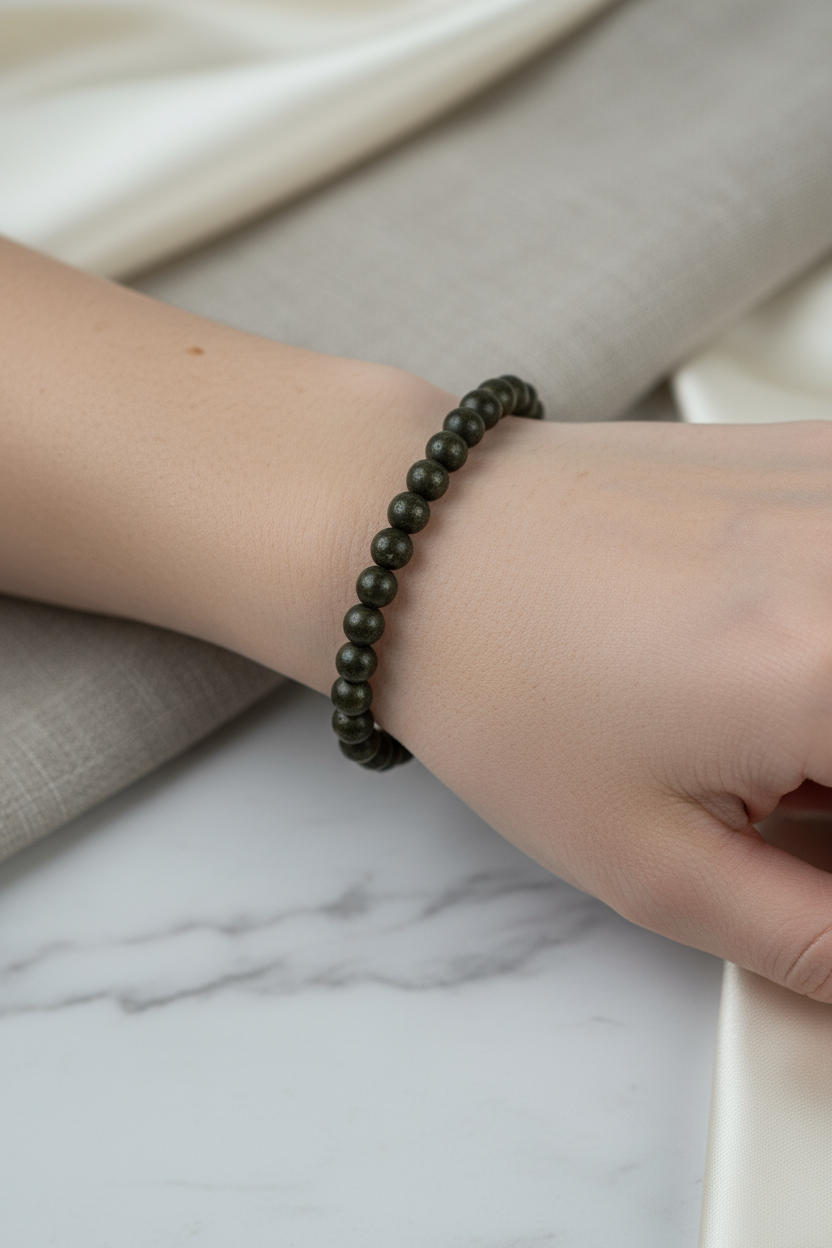 Pirit 6mm Doğal Taş Bileklik