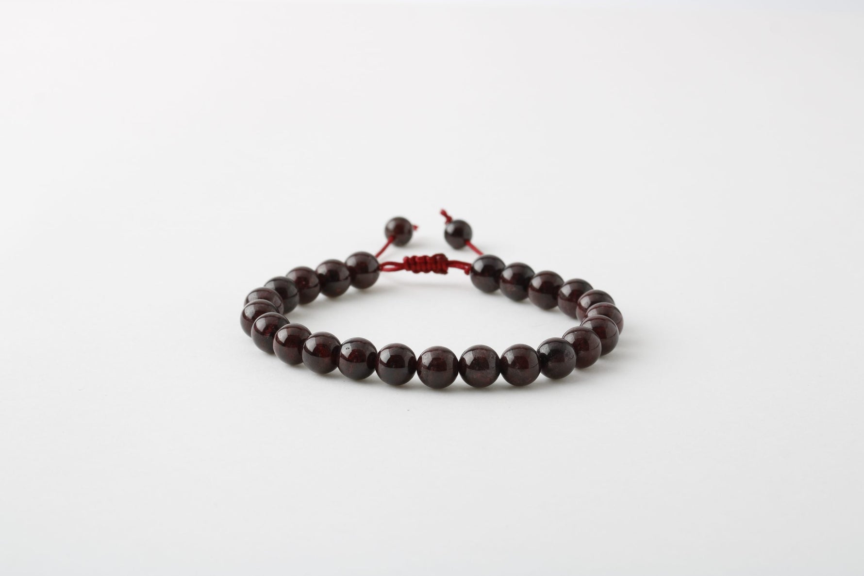 Bordo Granat Lal 8mm Merdiven Kapama Doğal Taş Bileklik