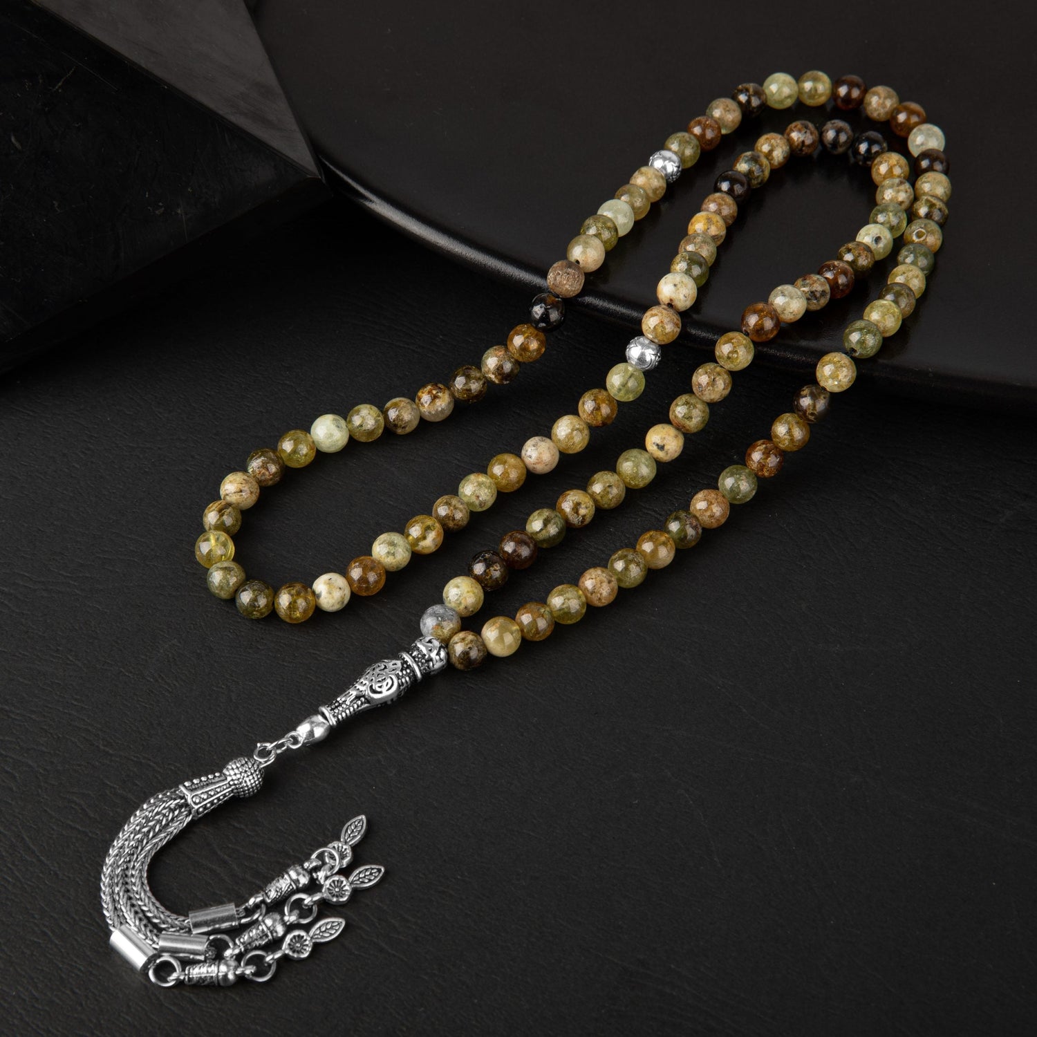 Tsavorit Lal Doğal Taş Tesbih 99luk - 6mm