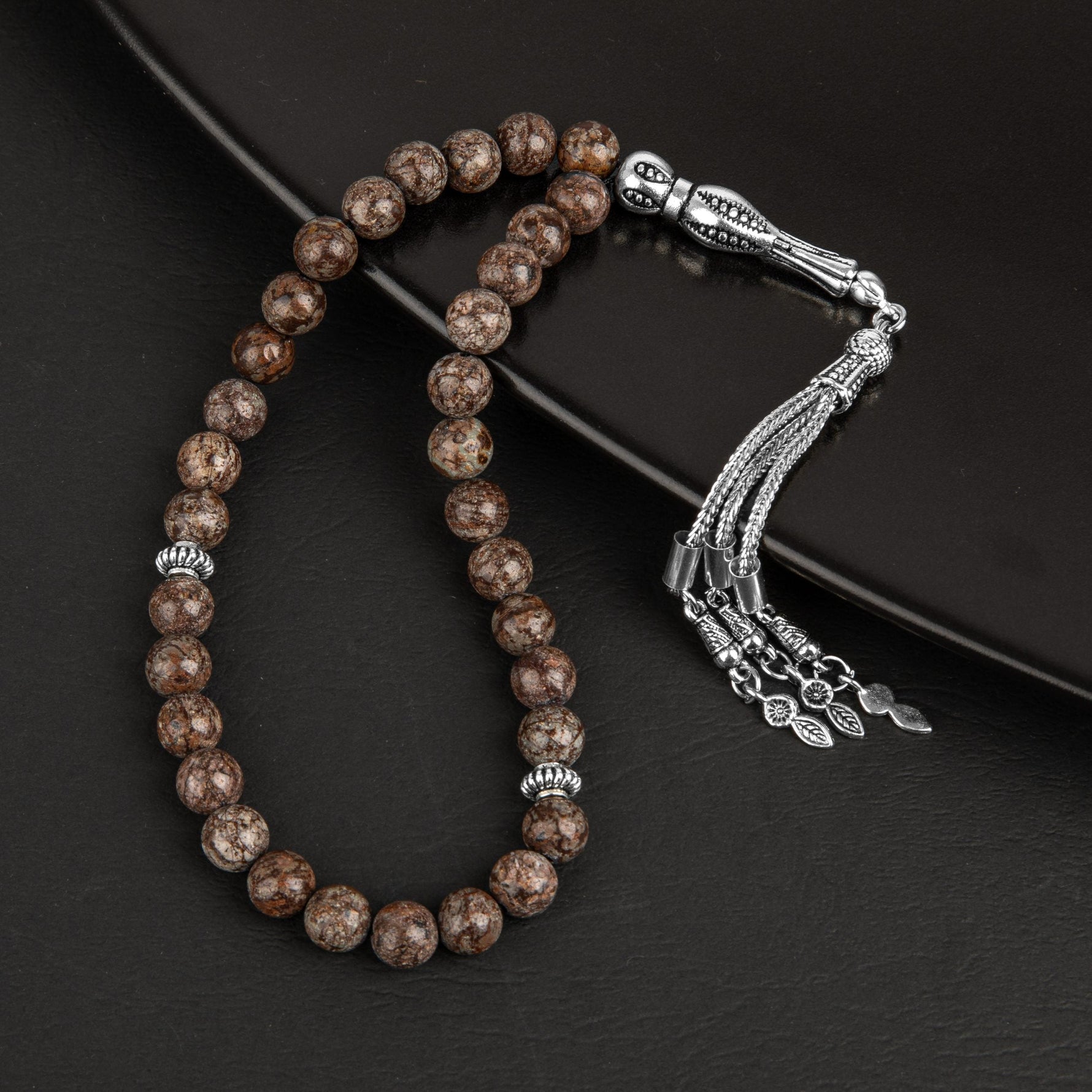 Riyolit Doğal Taş Tesbih 33lük - 8mm