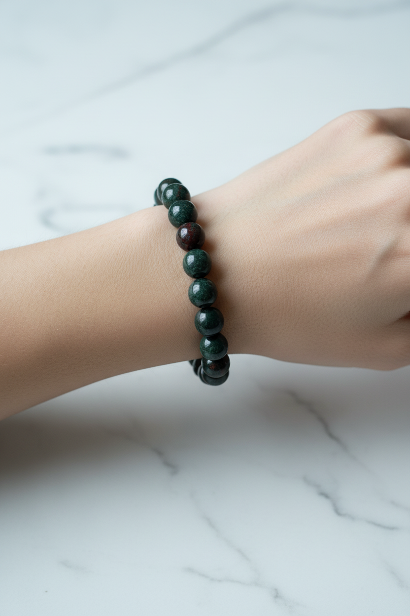 Kan Taşı 10mm Doğal Taş Bileklik