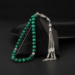 Malakit Doğal Taş Tesbih 33lük - 6mm