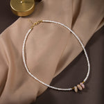 İnci-Pembe Opal Doğal Taş Gümüş Kolye