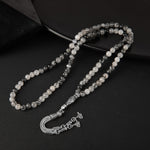 Rutilli Kuvars Doğal Taş Tesbih 99luk - 6mm