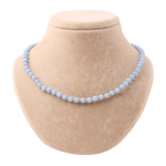 Anjelit 6 mm Düğümlü Doğal Taş Kolye