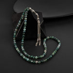 Yosunlu Akik Doğal Taş Tesbih 99luk - 6mm