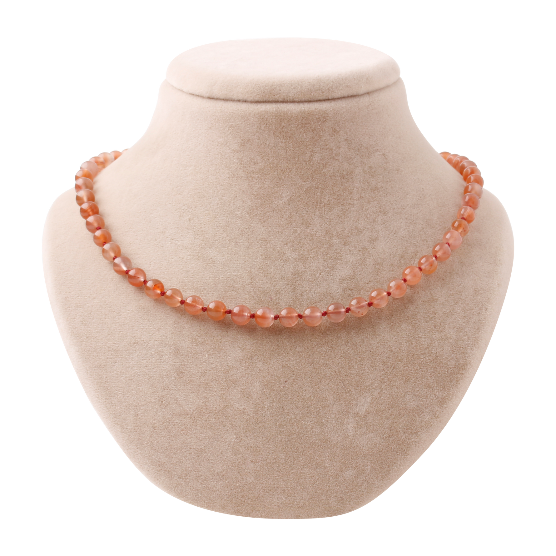 Yemen Akiği 6 mm Düğümlü Doğal Taş Kolye