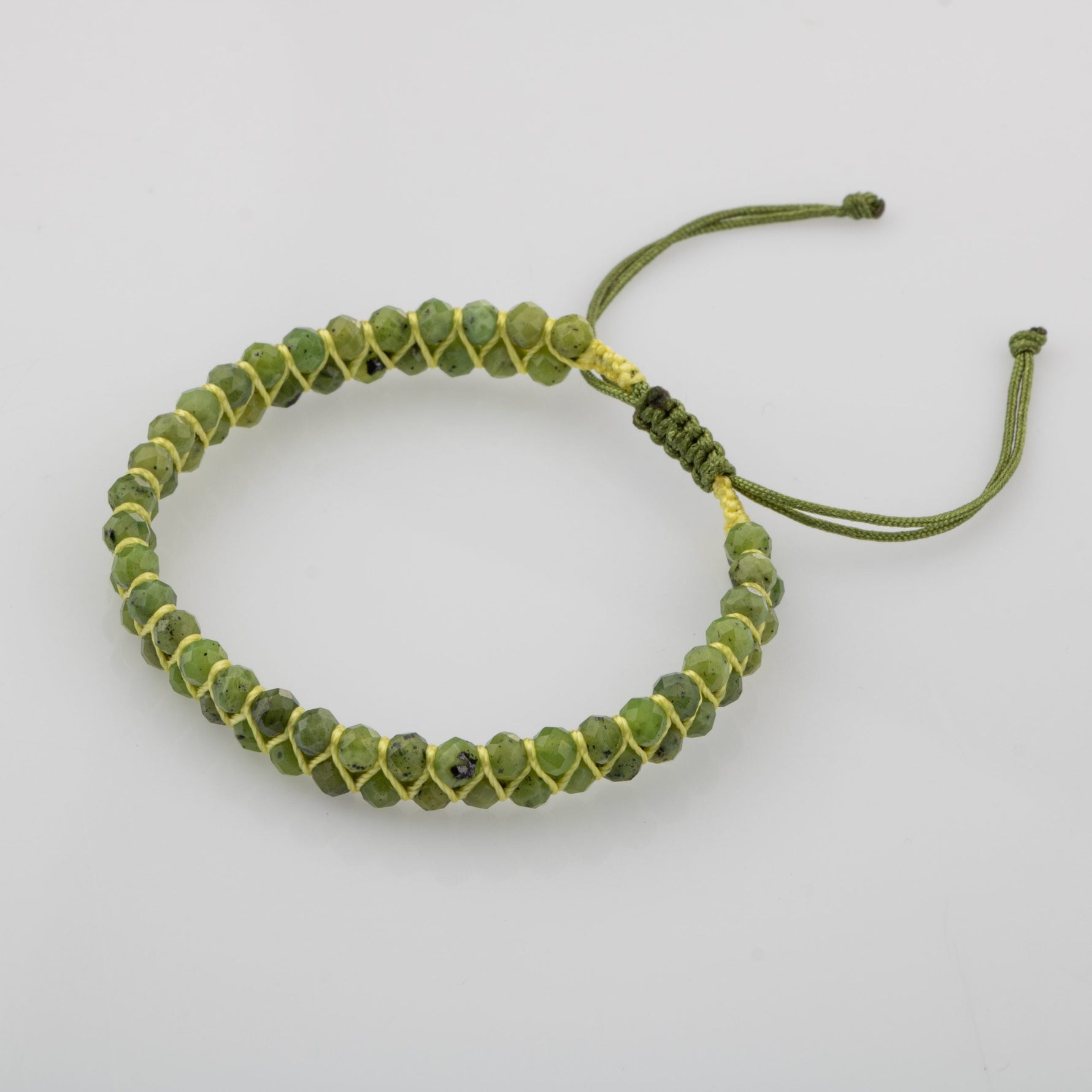 Yeşim 3-4mm Çift Sıra Doğal Taş Bileklik