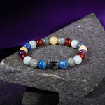 Yay Burcu Bileklik Akuamarin, Ametist, Kalsit, Kırmızı Akik, Labradorit, Lapis Lazuli