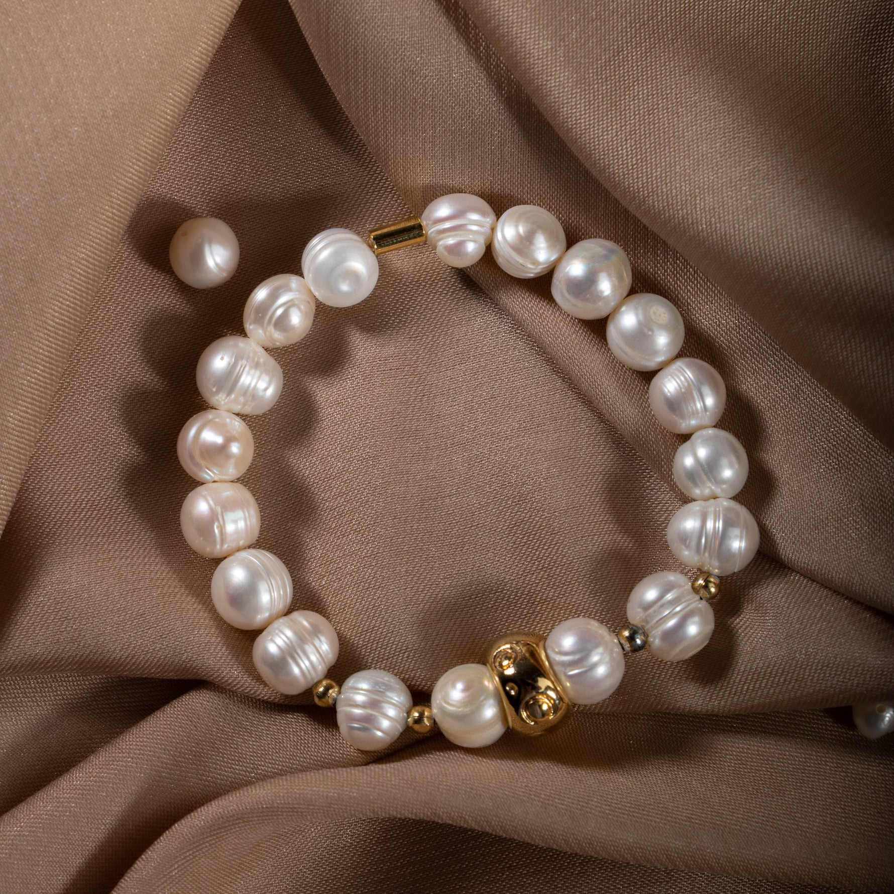 İnci Doğal Taş Bileklik