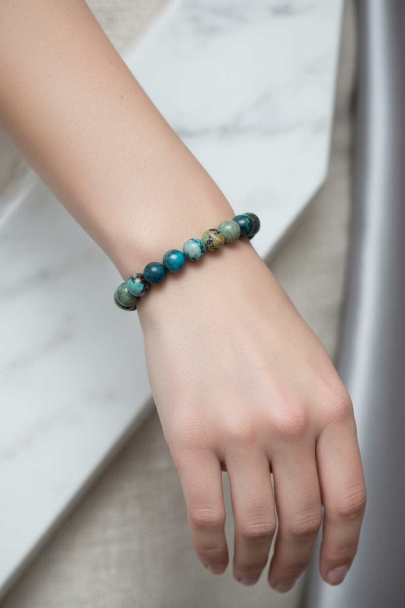 Krizokol 8mm Doğal Taş Bileklik