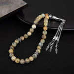 Opal Sarı Doğal Taş Tesbih 33lük - 8mm