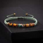 Hint Akik-Kaplan Gözü-Hematit Doğal Taş Erkek Tasarım Bileklik