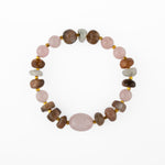 Ay Taşı-Pembe Kuvars-Güneş Taşı Doğal Taş Bileklik