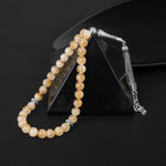 Sitrin Doğal Taş Tesbih 33lük - 8mm