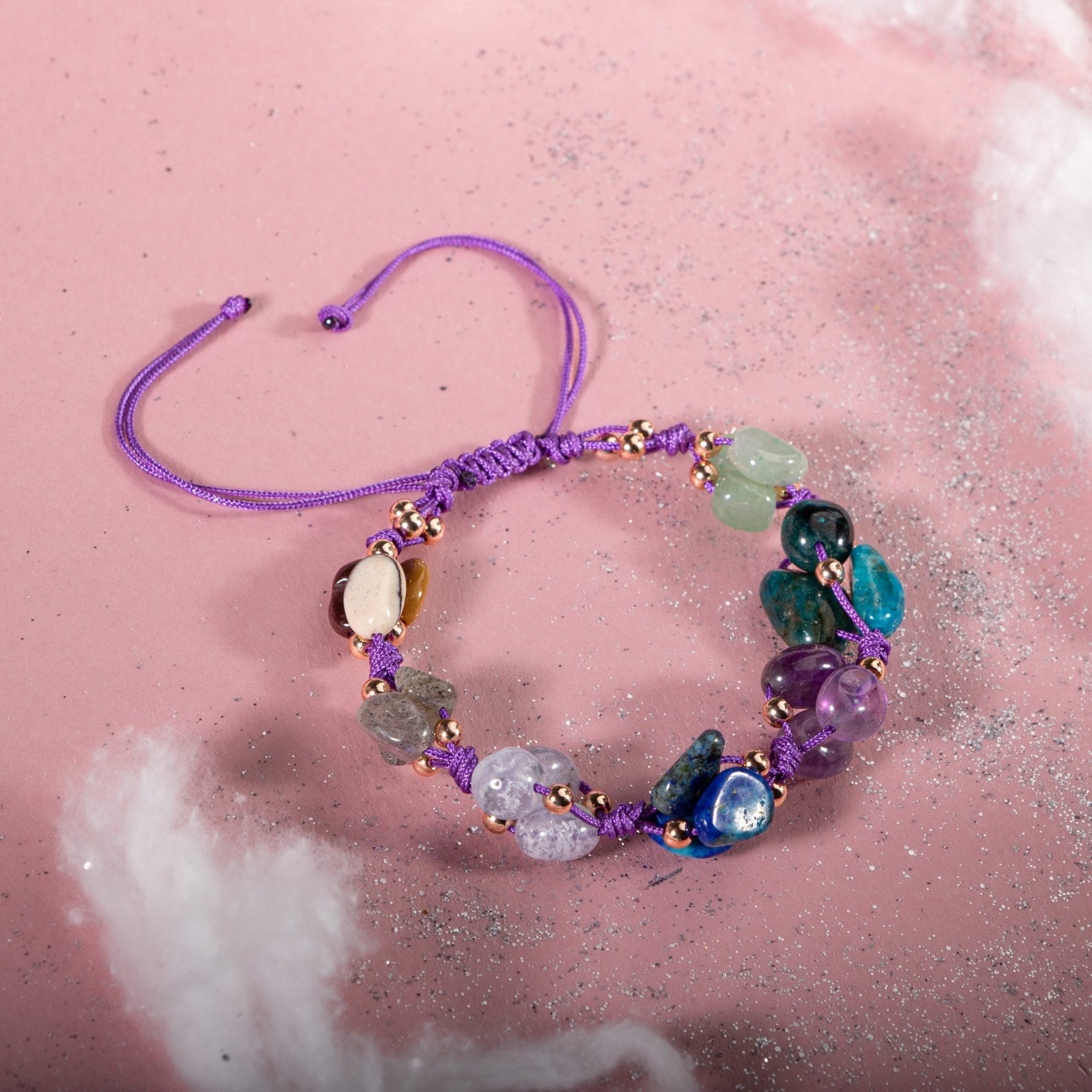 Yay Burcu Bileklik Ametist, Jasper, Kalsedon, Labradorit, Lapis Lazuli, Mavi Apatit, Yeşil Aventurin