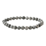 Gri Jasper 6mm Doğal Taş Bileklik
