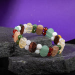 İkizler Burcu Bileklik Ay Taşı, Güneş Taşı, Kaplan Gözü, Pembe Kuvars, Sitrin, Yeşil Aventurin, Yeşim