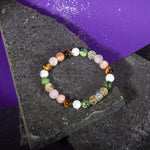 İkizler Burcu Bileklik Ay Taşı, Güneş Taşı, Kaplan Gözü, Pembe Kuvars, Sitrin, Yeşim