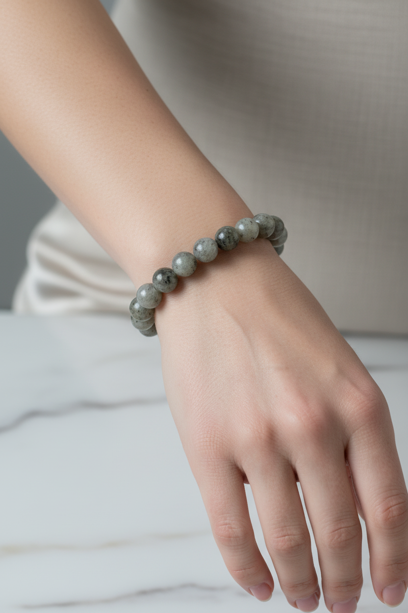 Labradorit 8mm Doğal Taş Bileklik