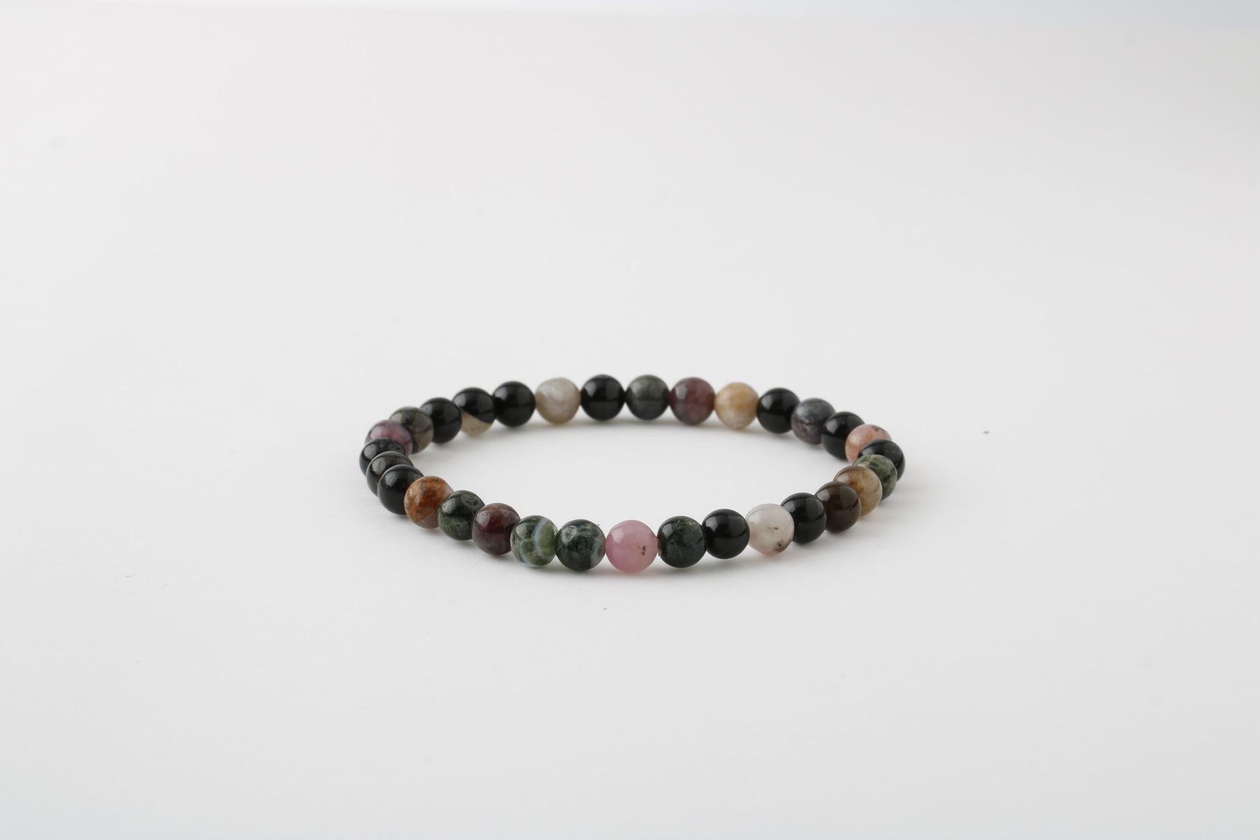 Renkli Turmalin 6mm Doğal Taş Bileklik