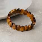 Sarı Kaplan Gözü Doğal Taş Geniş Kesim Bileklik