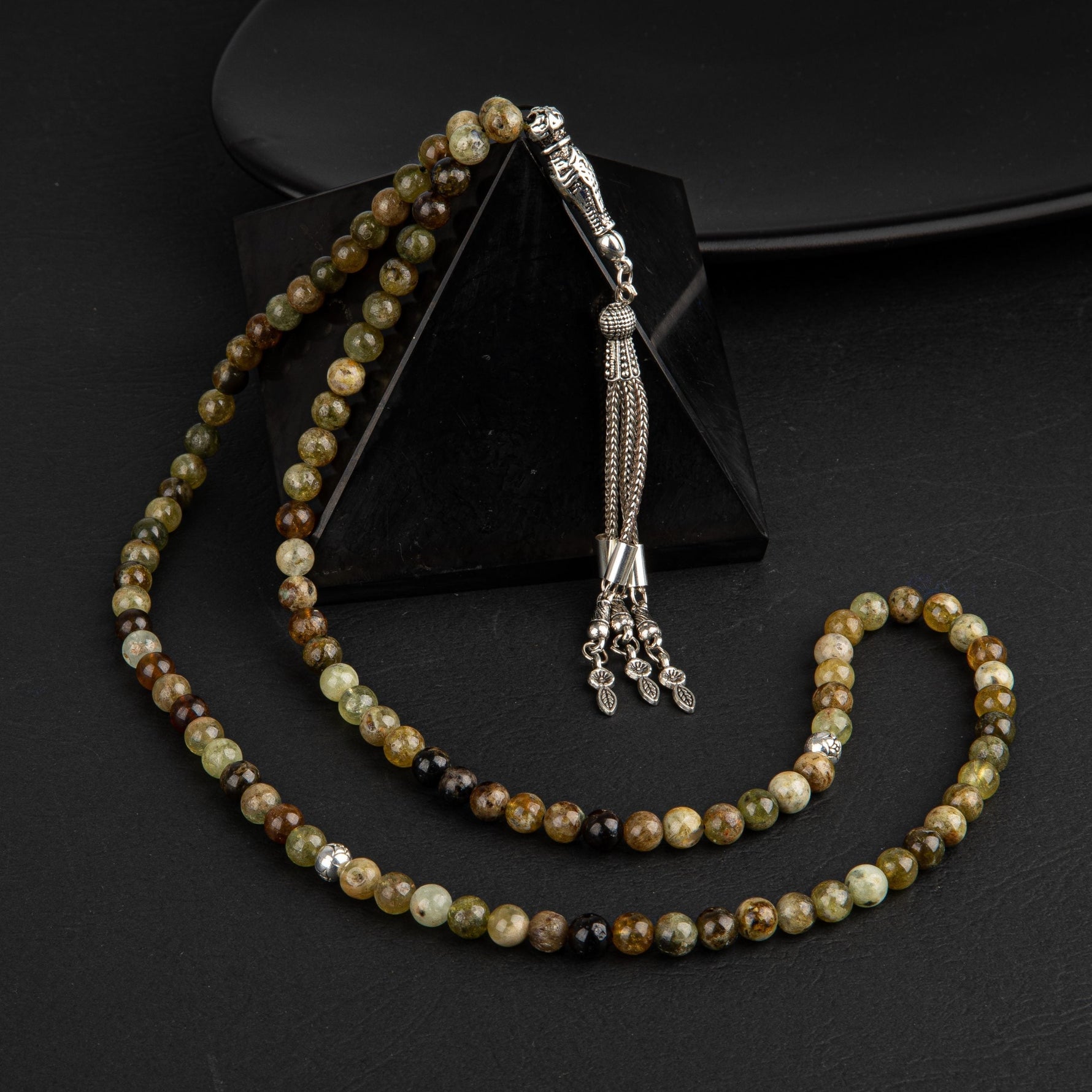 Tsavorit Lal Doğal Taş Tesbih 99luk - 6mm