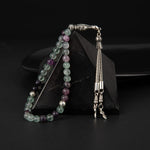 Yeşil Florit Doğal Taş Tesbih 33lük - 6mm