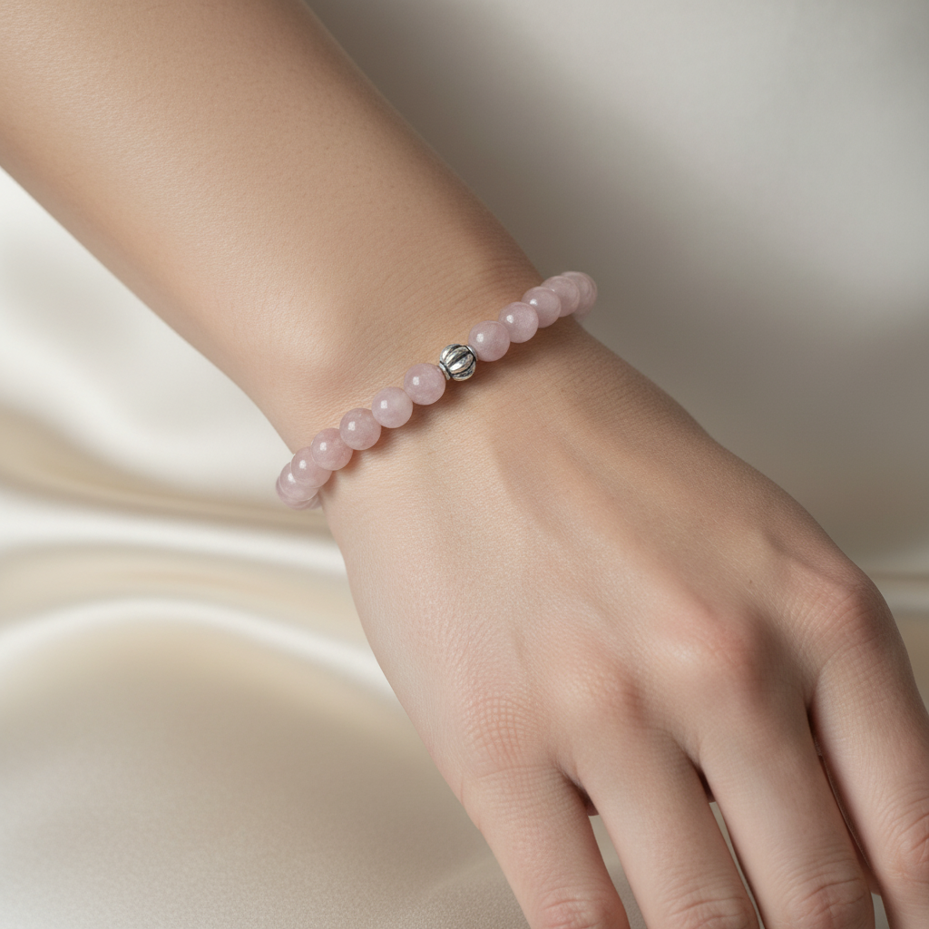 Kunzit 6mm Doğal Taş Bileklik