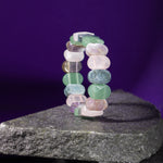 Oğlak Burcu Bileklik Ametist, Pembe Kuvars, Yeşil Aventurin, Yosunlu Akik