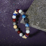 Yay Burcu Bileklik Akuamarin, Ametist, Kalsit, Kırmızı Akik, Labradorit, Lapis Lazuli