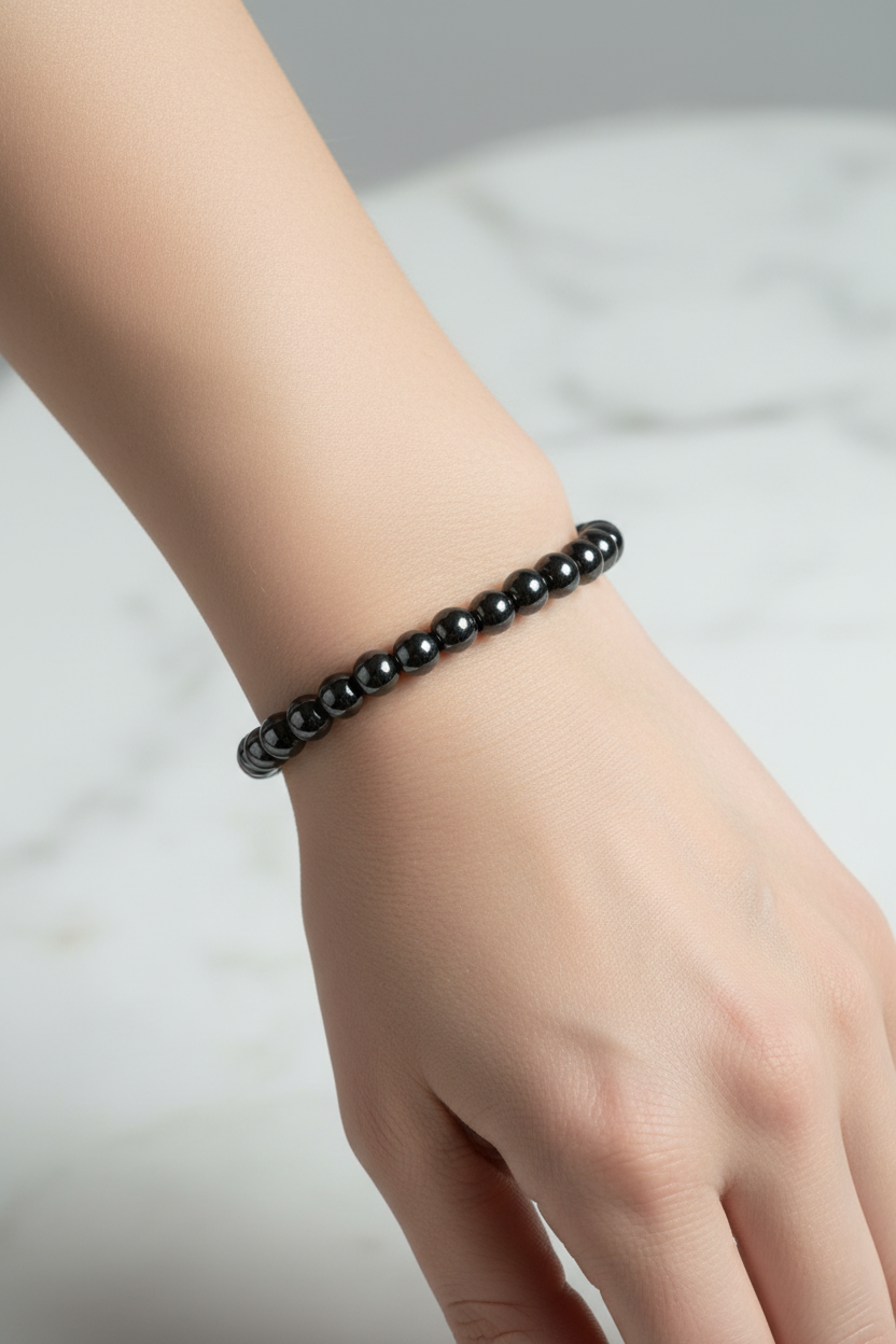 Hematit 6mm Doğal Taş Bileklik