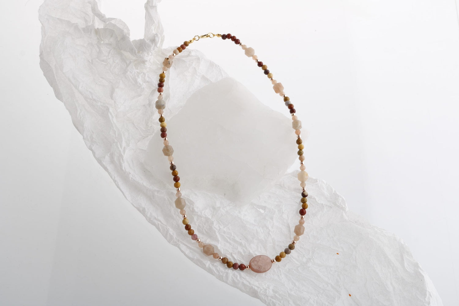 Zaire, Güneş Taşı Jasper Doğal Taş Kolye