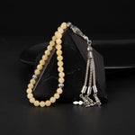 Kalsit Doğal Taş Tesbih 33lük - 6mm