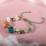 Terazi Burcu Bileklik Akuamarin, Ay Taşı, Güneş Taşı, Krizopras, Mavi Apatit, Pembe Kuvars, Yeşil Aventurin
