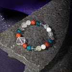 Akrep Burcu Bileklik Ay Taşı, Jasper, Kristal Kuvars, Mavi Apatit, Sitrin