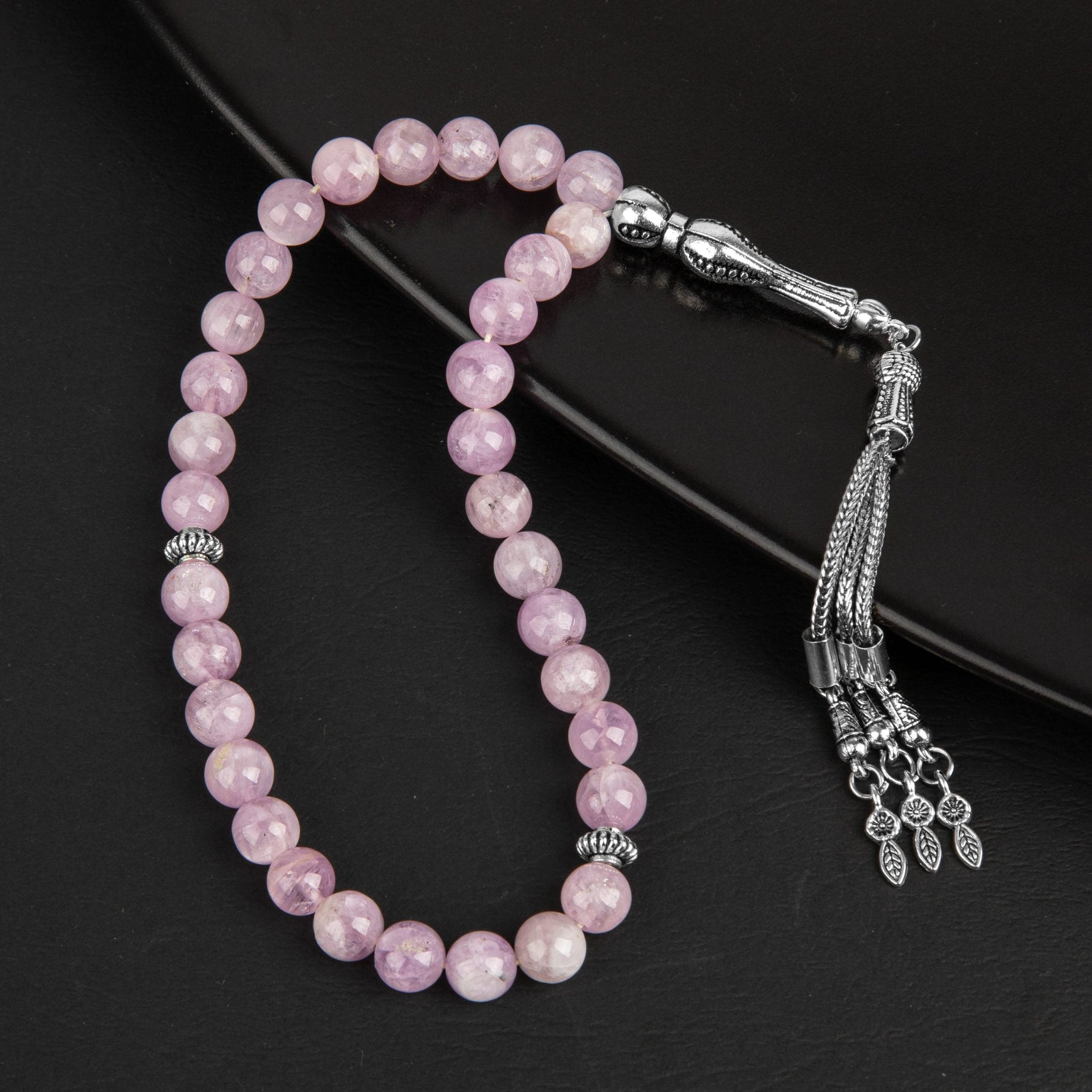 Kunzit Doğal Taş Tesbih 33lük - 8mm