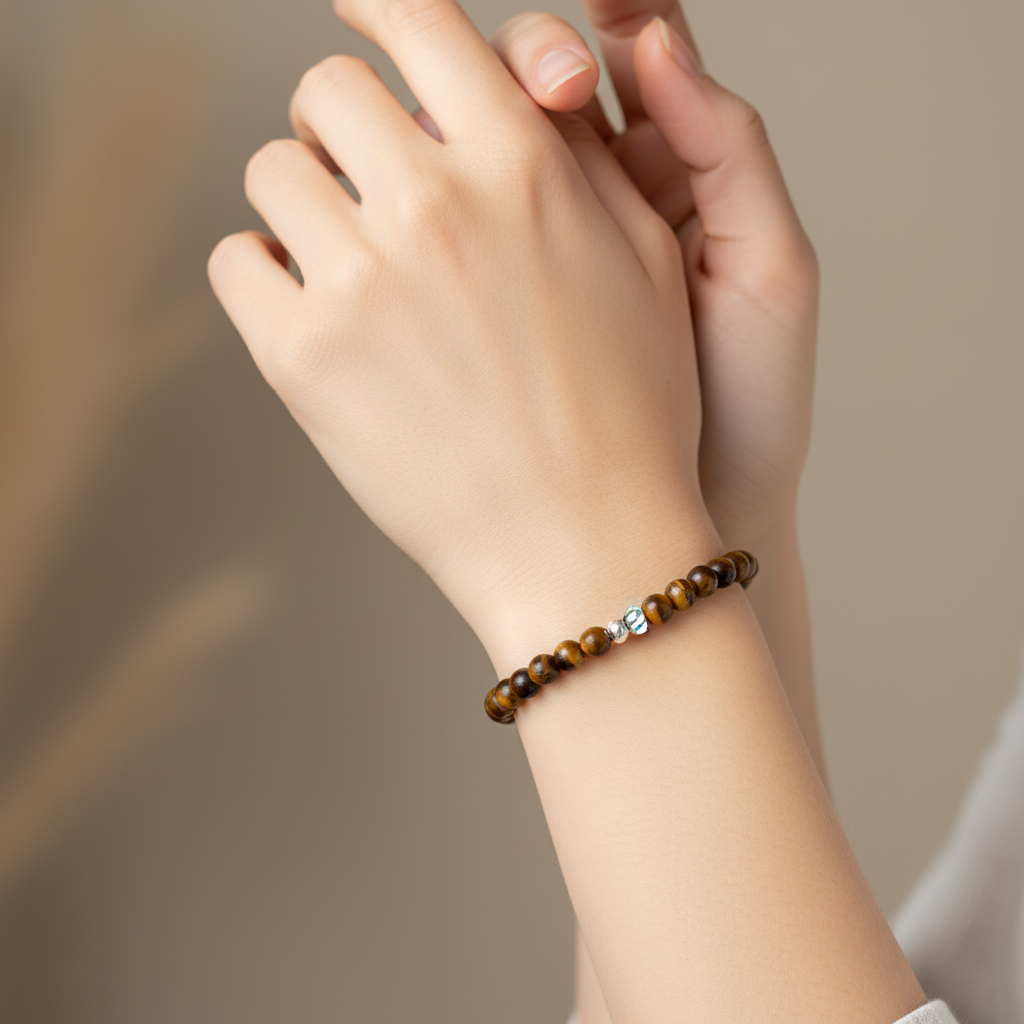 Sertifikalı Kaplan Gözü Doğal Taş Bileklik – 4 mm