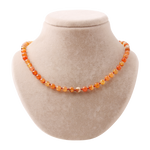 Madagaskar Akiği 6 mm Düğümlü Doğal Taş Kolye