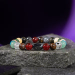 Boğa Burcu Bileklik Bronzit, Golden Obsidyen, Güneş Taşı, Kalsit, Kristal Kuvars, Krizokol, Mavi Apatit, Rutilli Kuvars, Yeşil Aventurin, Yeşim