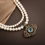 İnci Doğal Taş El İşlemesi Koleksiyon Topaz Kolye - 42cm