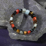 Akrep Burcu Bileklik Dumanlı Kuvars, Golden Obsidyen, Jasper, Kaplan Gözü, Kırmızı Akik, Pembe Kuvars