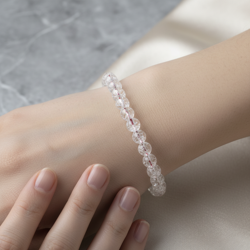 Necef 8 mm Merdiven Kapama Doğal Taş Bileklik – El İşçiliği