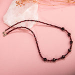 Lal Doğal Taş Gümüş Kolye