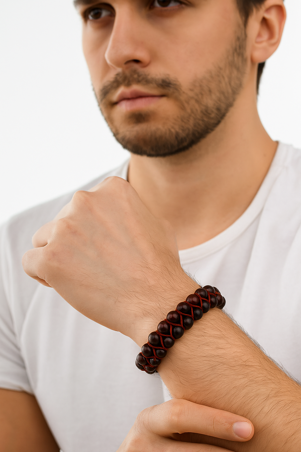 Sertifikalı Dragon Jasper 8 mm Çift Sıra Makrome Doğal Taş Bileklik
