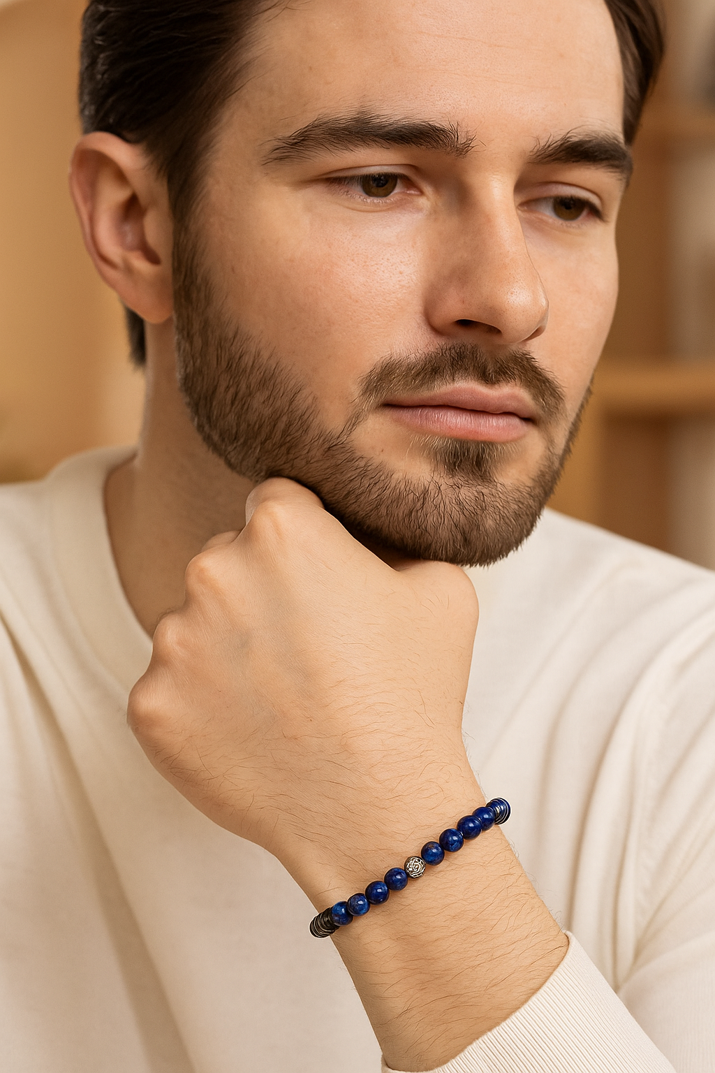 Sertifikalı Lapis Lazuli 6 mm Doğal Taş Bileklik