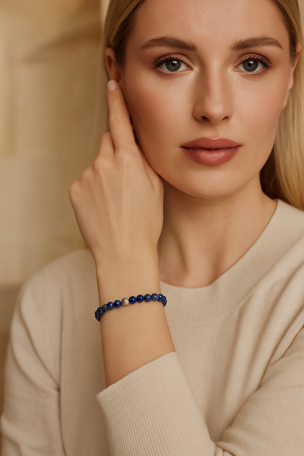 Sertifikalı Lapis Lazuli 6 mm Doğal Taş Bileklik